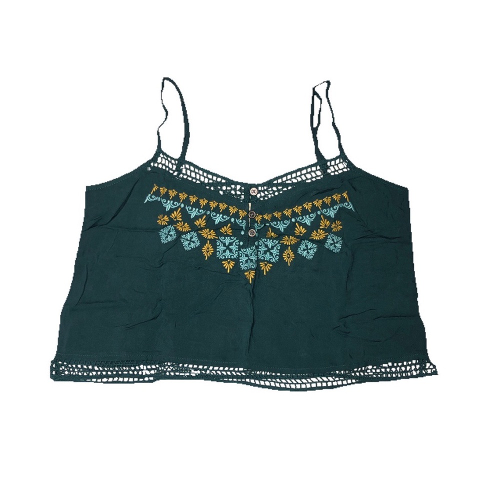 Pacsun LA Hearts teal tank top crop top
